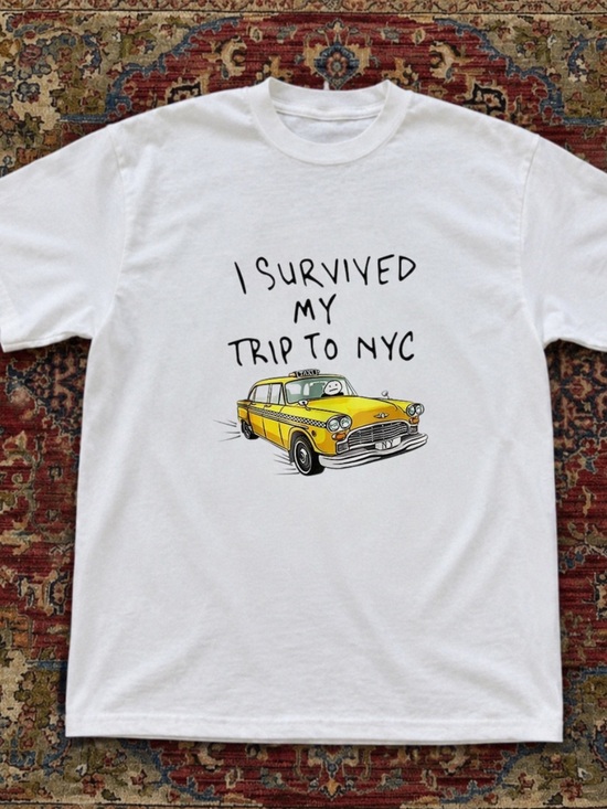 Gildan Other - White Tom I Survived My Trip to NYC Graphic Tee Unisex Size M